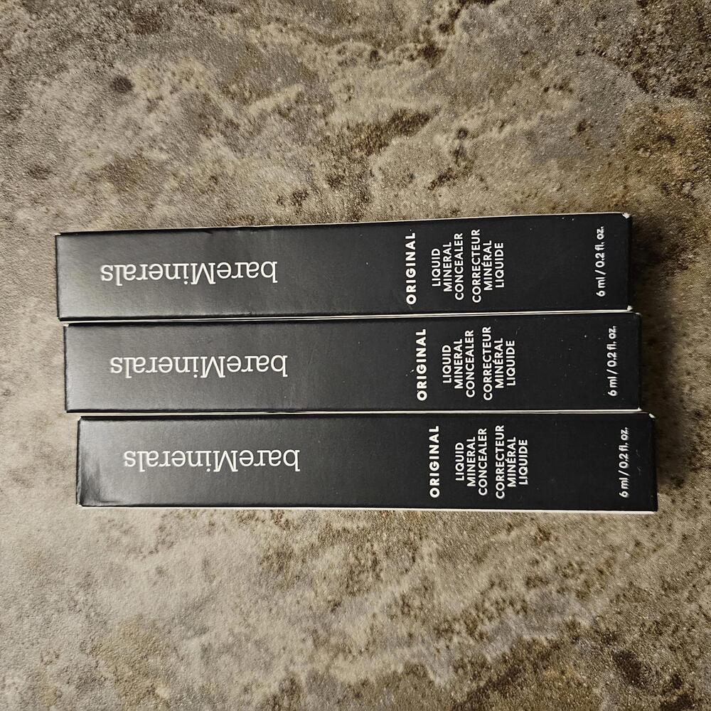 Set of 3 bareMinerals Original Liquid Mineral Concealer - Dark/Deep‎ 5.5N